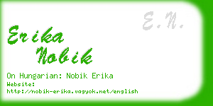 erika nobik business card